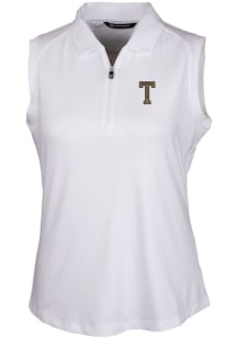Cutter and Buck GA Tech Yellow Jackets Womens White Vault Forge Polo Shirt