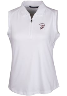 Cutter and Buck Mississippi State Bulldogs Womens White Vault Forge Polo Shirt
