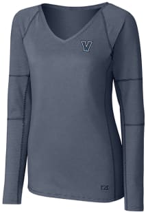 Cutter and Buck Villanova Wildcats Womens Navy Blue Victory Long Sleeve T-Shirt