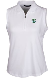 Cutter and Buck Tulane Green Wave Womens White Forge Polo Shirt