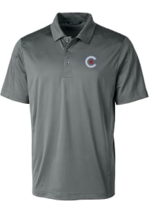 Cutter and Buck Chicago Cubs Big and Tall Grey City Connect Prospect Big and Tall Golf Shirt