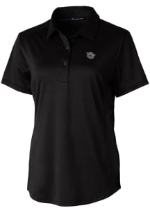 Cutter and Buck Cincinnati Bearcats Womens Black Prospect Textured Short Sleeve Polo Shirt