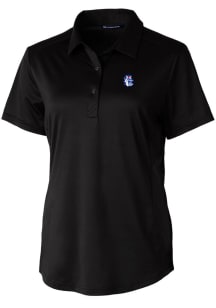 Cutter and Buck Fresno State Bulldogs Womens Black Prospect Textured Short Sleeve Polo Shirt
