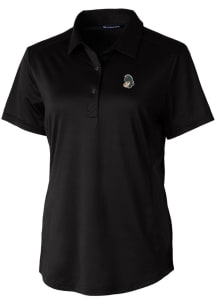 Womens Michigan State Spartans Black Cutter and Buck Vault Prospect Short Sleeve Polo Shirt