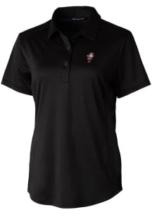 Cutter and Buck Ohio State Buckeyes Womens Black Prospect Textured Short Sleeve Polo Shirt