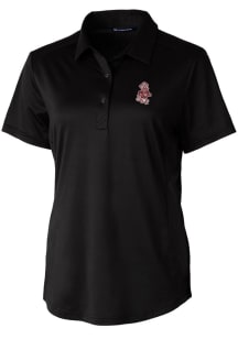 Cutter and Buck Washington State Cougars Womens Black Prospect Textured Short Sleeve Polo Shirt