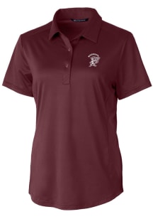 Cutter and Buck Mississippi State Bulldogs Womens Red Prospect Textured Short Sleeve Polo Shirt
