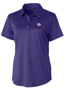 Cutter and Buck TCU Horned Frogs Womens Purple Prospect Textured Short Sleeve Polo Shirt