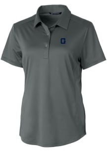 Cutter and Buck Georgetown Hoyas Womens Grey Prospect Textured Short Sleeve Polo Shirt