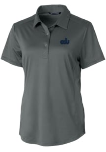 Cutter and Buck Old Dominion Monarchs Womens Grey Prospect Textured Short Sleeve Polo Shirt