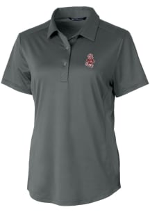 Cutter and Buck Washington State Cougars Womens Grey Prospect Textured Short Sleeve Polo Shirt