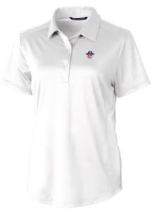 Cutter and Buck East Carolina Pirates Womens White Prospect Textured Short Sleeve Polo Shirt