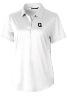 Cutter and Buck Gonzaga Bulldogs Womens White Vault Prospect Short Sleeve Polo Shirt