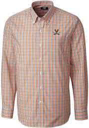 Cutter and Buck Virginia Cavaliers Mens Orange Gilman Long Sleeve Dress Shirt