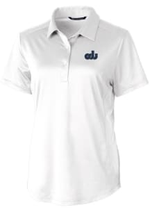 Cutter and Buck Old Dominion Monarchs Womens White Prospect Textured Short Sleeve Polo Shirt