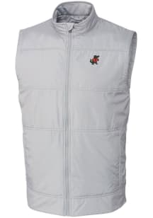 Cutter and Buck Florida Gators Mens Grey Stealth Hybrid Quilted Sleeveless Jacket