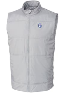 Cutter and Buck Fresno State Bulldogs Mens Grey Stealth Hybrid Quilted Sleeveless Jacket