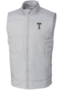 Cutter and Buck GA Tech Yellow Jackets Mens Grey Stealth Hybrid Quilted Sleeveless Jacket