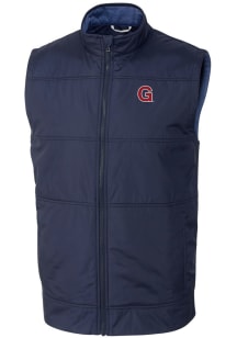 Cutter and Buck Gonzaga Bulldogs Mens Navy Blue Stealth Hybrid Quilted Sleeveless Jacket