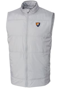 Cutter and Buck Illinois Fighting Illini Mens Grey Stealth Hybrid Quilted Sleeveless Jacket