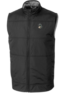 Cutter and Buck Michigan State Spartans Mens Black Stealth Hybrid Quilted Sleeveless Jacket