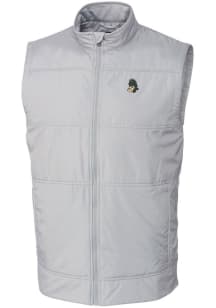 Cutter and Buck Michigan State Spartans Mens Grey Stealth Hybrid Quilted Sleeveless Jacket