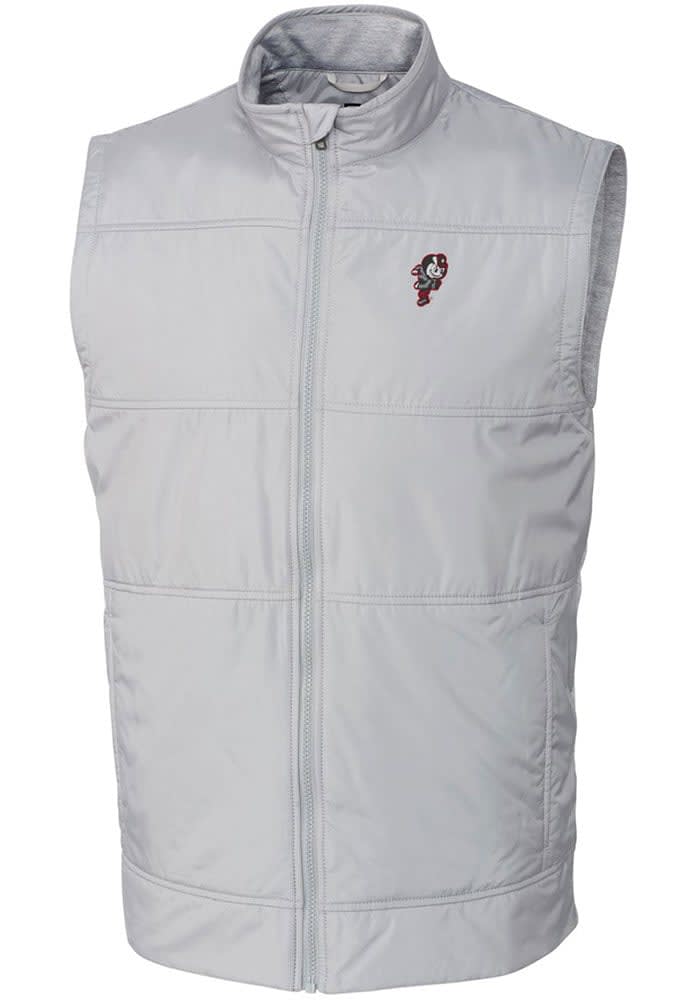 Cutter and Buck Ohio State Buckeyes Mens Stealth Hybrid Quilted Sleeveless Jacket