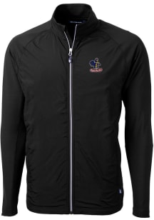 Cutter and Buck Delaware Fightin' Blue Hens Mens Black Adapt Eco Light Weight Jacket
