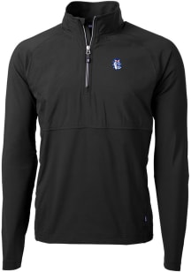 Cutter and Buck Fresno State Bulldogs Mens Black Adapt Eco Knit Long Sleeve 1/4 Zip Pullover