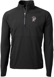 Cutter and Buck Mississippi State Bulldogs Mens Black Adapt Eco Hybrid Long Sleeve 1/4 Zip Pullo..