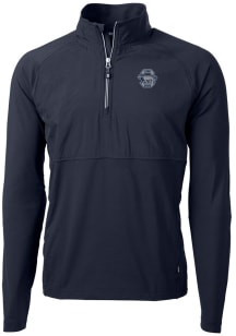 Cutter and Buck Penn State Nittany Lions Mens Navy Blue Adapt Eco Knit Long Sleeve 1/4 Zip Pullo..