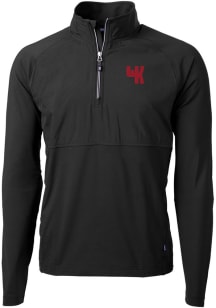 Cutter and Buck Western Kentucky Hilltoppers Mens Black Adapt Eco Knit Long Sleeve 1/4 Zip Pullo..