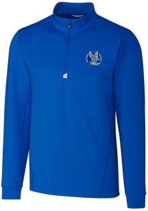 Cutter and Buck Air Force Falcons Mens Blue Traverse Stretch Long Sleeve 1/4 Zip Pullover