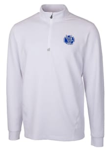 Cutter and Buck Air Force Falcons Mens White Traverse Stretch Long Sleeve 1/4 Zip Pullover