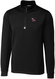 Cutter and Buck Clemson Tigers Mens Black Traverse Stretch Long Sleeve 1/4 Zip Pullover