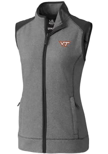 Cutter and Buck Virginia Tech Hokies Womens Grey Cedar Park Vest