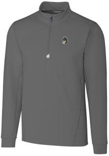 Cutter and Buck Michigan State Spartans Mens Grey Vault Traverse Long Sleeve 1/4 Zip Pullover