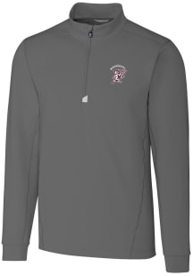 Cutter and Buck Mississippi State Bulldogs Mens Grey Vault Traverse Long Sleeve 1/4 Zip Pullover