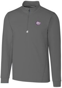 Cutter and Buck TCU Horned Frogs Mens Grey Traverse Stretch Long Sleeve 1/4 Zip Pullover