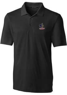 Cutter and Buck Delaware Fightin' Blue Hens Mens Black Forge Short Sleeve Polo