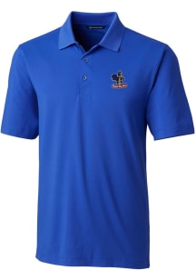 Cutter and Buck Delaware Fightin' Blue Hens Mens Blue Forge Short Sleeve Polo