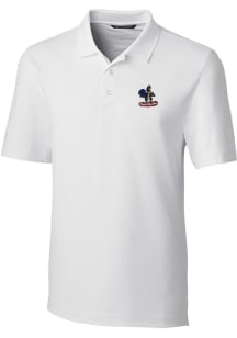 Cutter and Buck Delaware Fightin' Blue Hens Mens White Forge Short Sleeve Polo