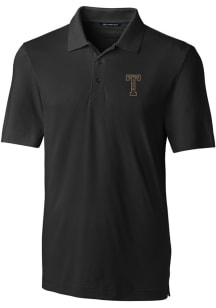 Cutter and Buck GA Tech Yellow Jackets Mens Black Forge Short Sleeve Polo