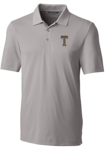 Cutter and Buck GA Tech Yellow Jackets Mens Grey Forge Short Sleeve Polo