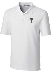 Cutter and Buck GA Tech Yellow Jackets Mens White Forge Short Sleeve Polo