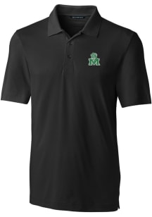 Cutter and Buck Marshall Thundering Herd Mens Black Forge Short Sleeve Polo