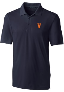 Cutter and Buck Virginia Cavaliers Mens Navy Blue Forge Short Sleeve Polo