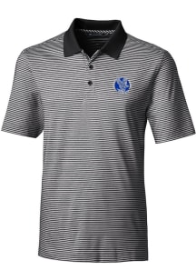 Cutter and Buck Air Force Falcons Mens Black Forge Tonal Stripe Short Sleeve Polo