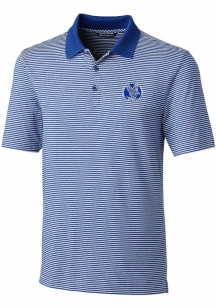 Cutter and Buck Air Force Falcons Mens Blue Forge Tonal Stripe Short Sleeve Polo