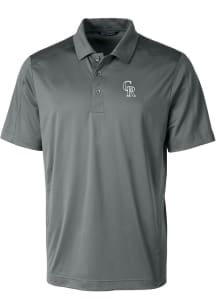 Cutter and Buck Colorado Rockies Big and Tall Grey City Connect Prospect Big and Tall Golf Shirt